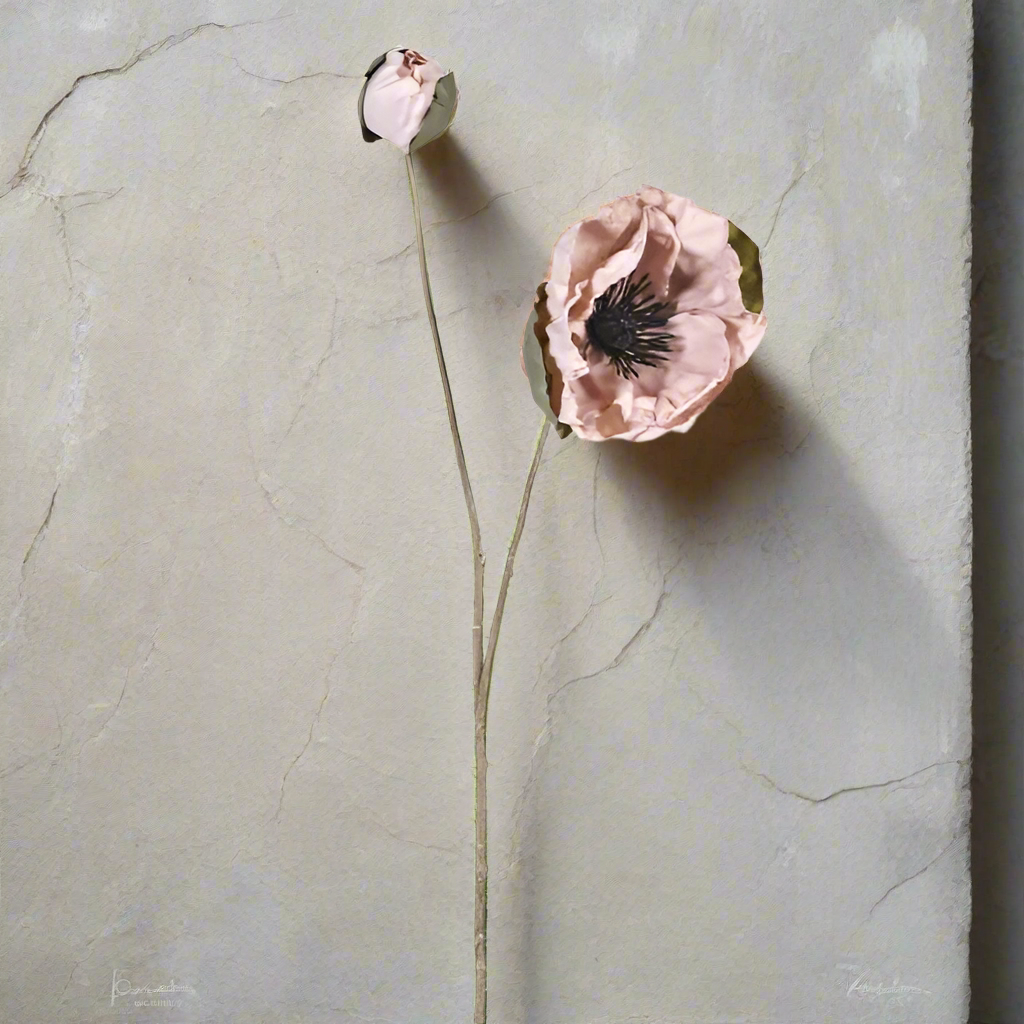 Blush Poppy Spray - Design Vintage