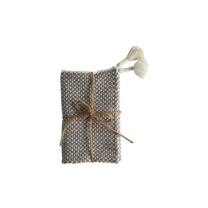 Set of Mocha Dish Cloths - Design Vintage