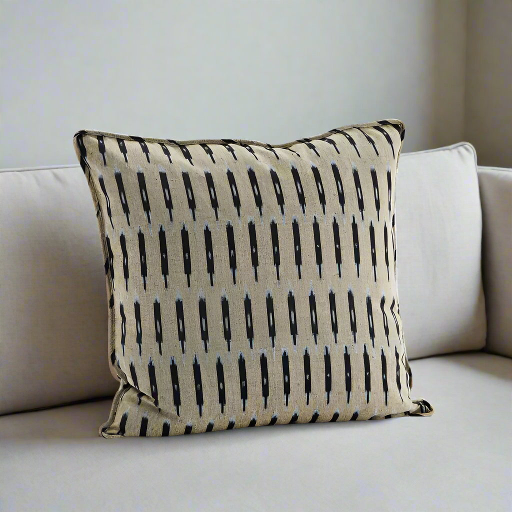 Cotton Ikat Cushion - Design Vintage