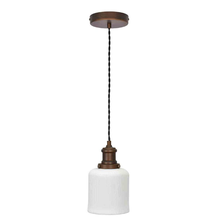 Fluted Ceramic Pendant - Design Vintage
