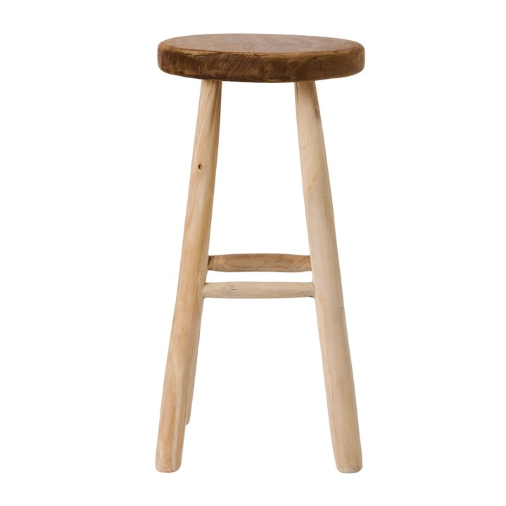 Crafted Teak Stool - Design Vintage