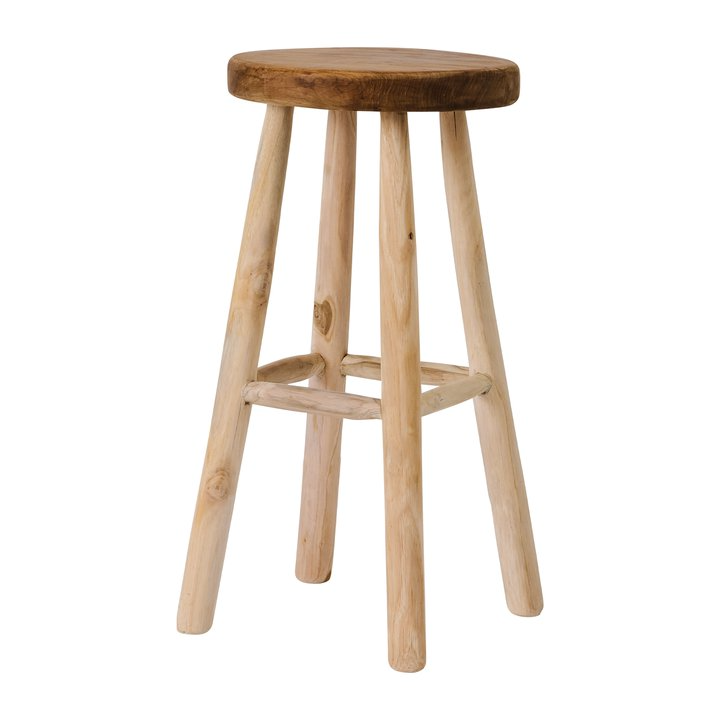 Crafted Teak Stool - Design Vintage