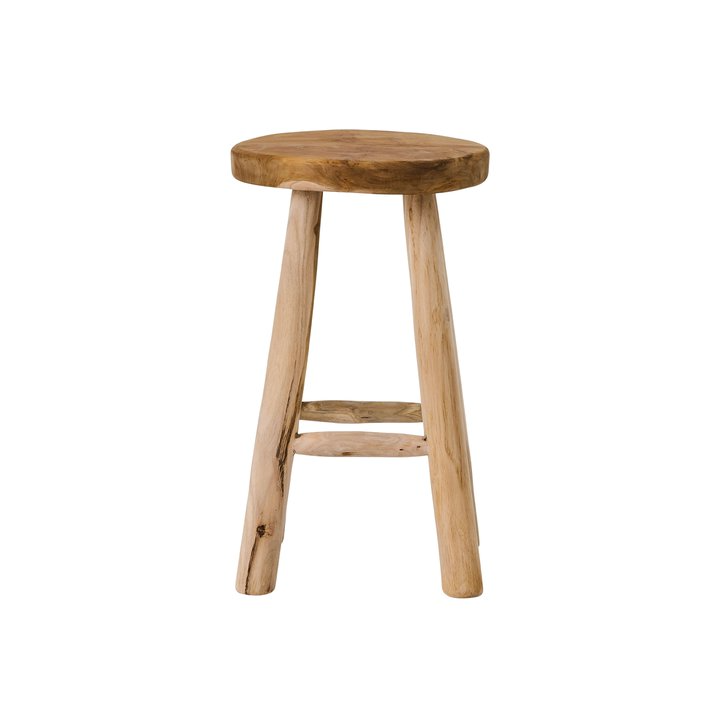 Crafted Teak Stool - Design Vintage