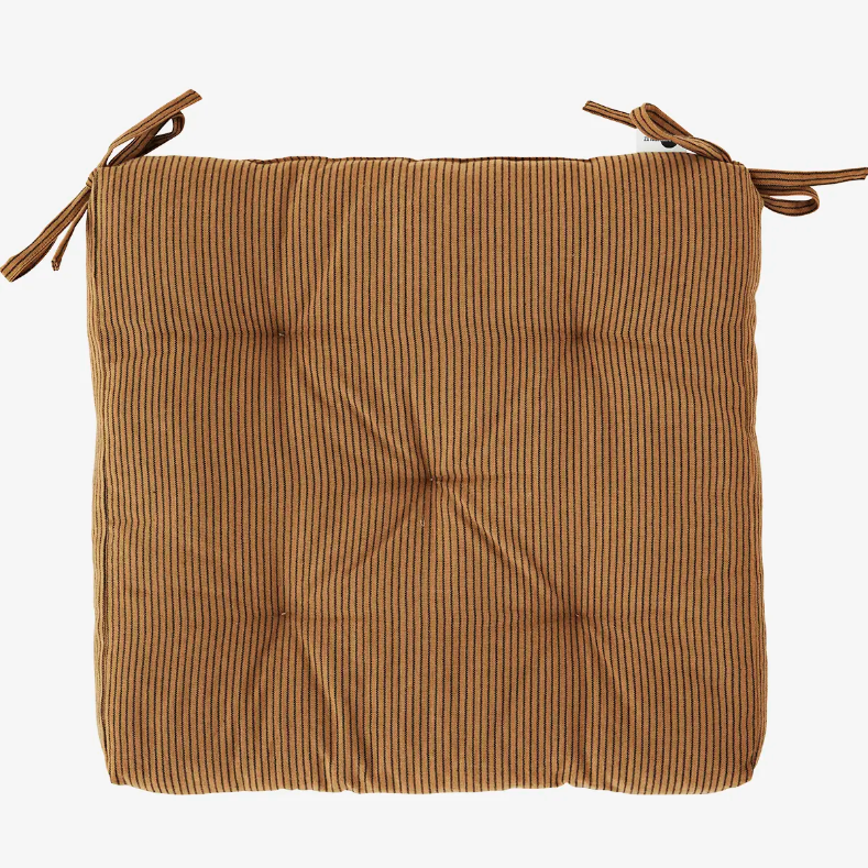 Almond Stripe Seat Cushion - Design Vintage
