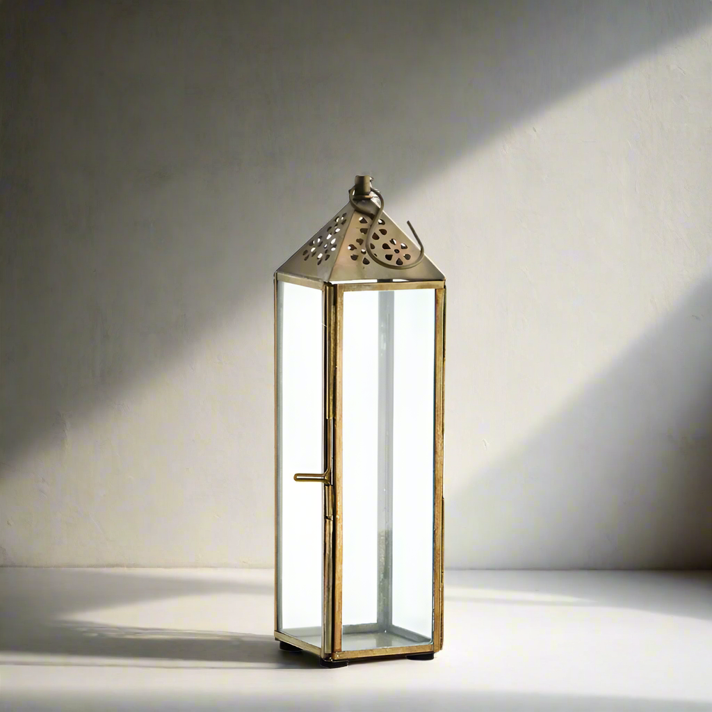 Slim Brass Lantern - Design Vintage