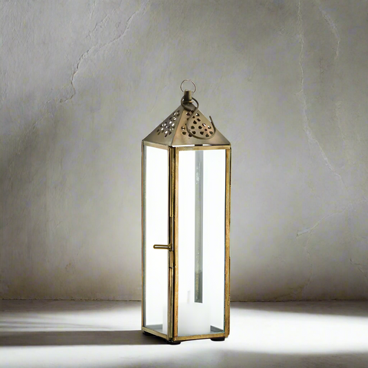 Slim Brass Lantern - Design Vintage