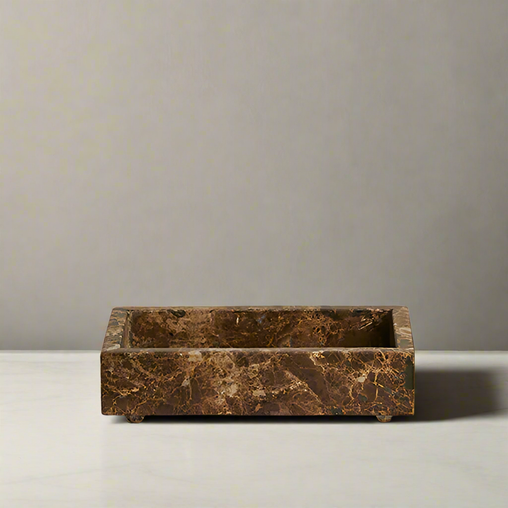 Mocha Marble Tray - Design Vintage