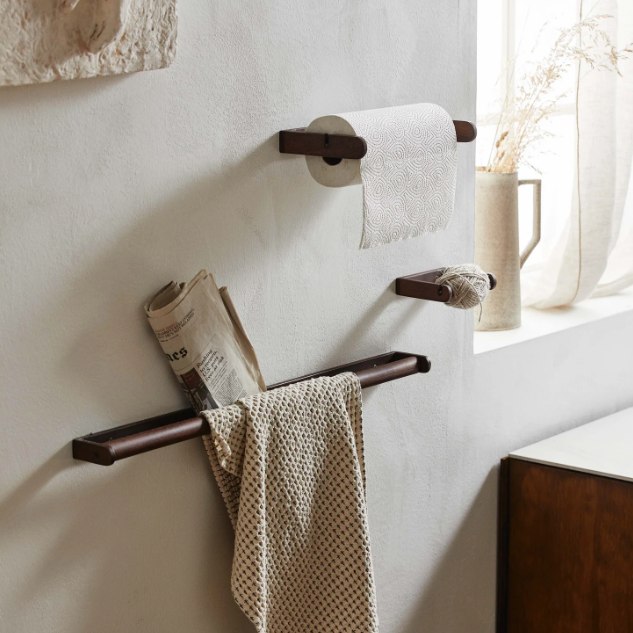Acacia Kitchen Roll Holder - Design Vintage