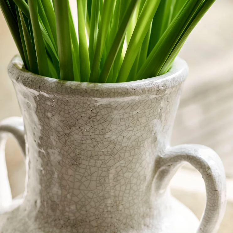 Crackle Glaze Urn - Design Vintage