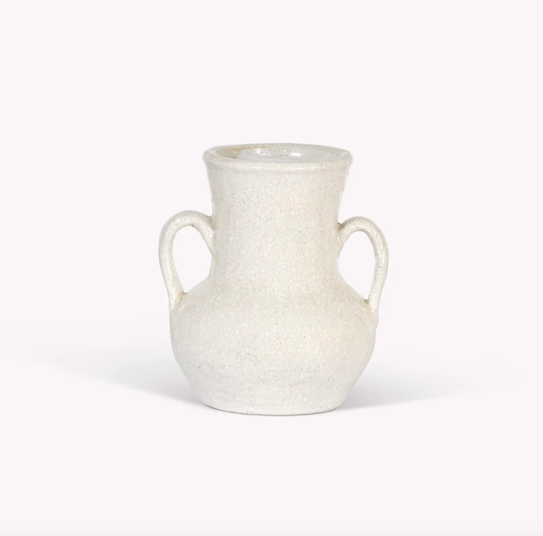 Crackle Glaze Urn - Design Vintage