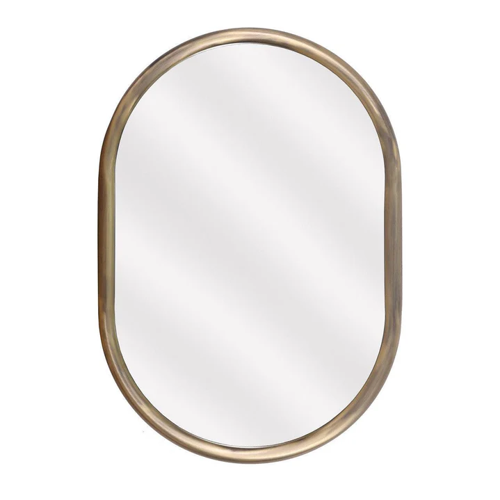 Oval Brass Mirror - Design Vintage