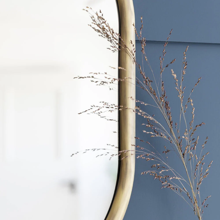 Oval Brass Mirror - Design Vintage