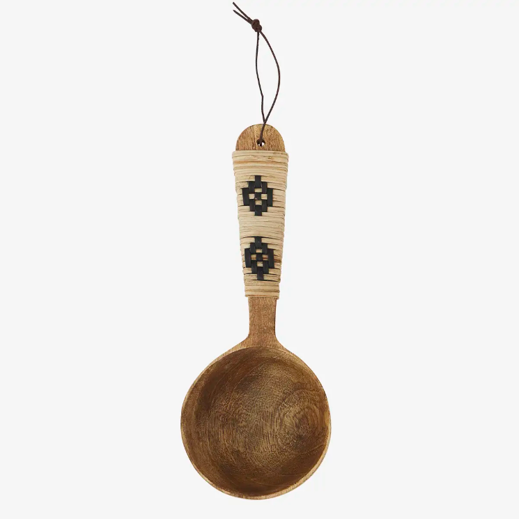 Mango & Rattan Serving Spoon - Design Vintage