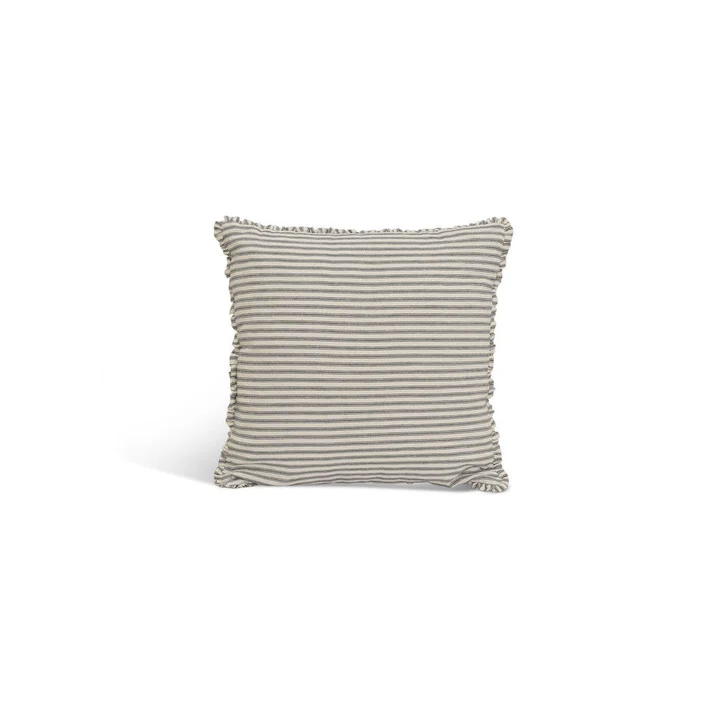 Ink Striped Frill Cushions - Design Vintage
