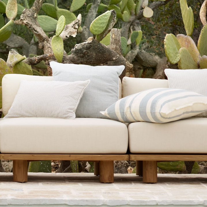 Large Denim Stripe Cushion