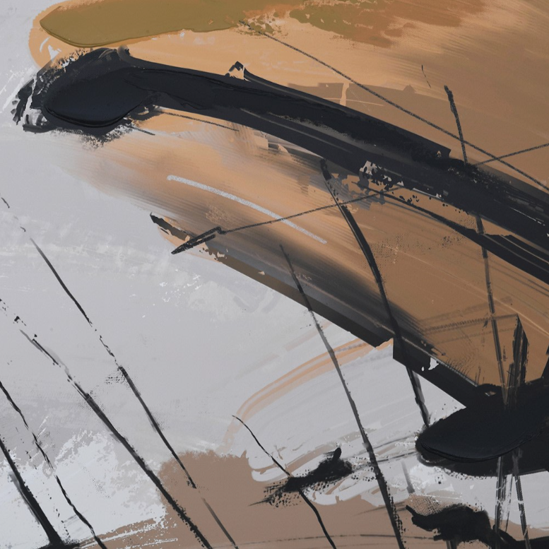 Abstract Brush Stroke Canvas - Design Vintage