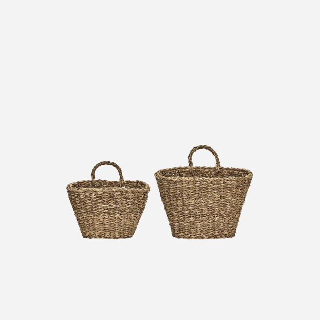Set of Seagrass Oval Baskets