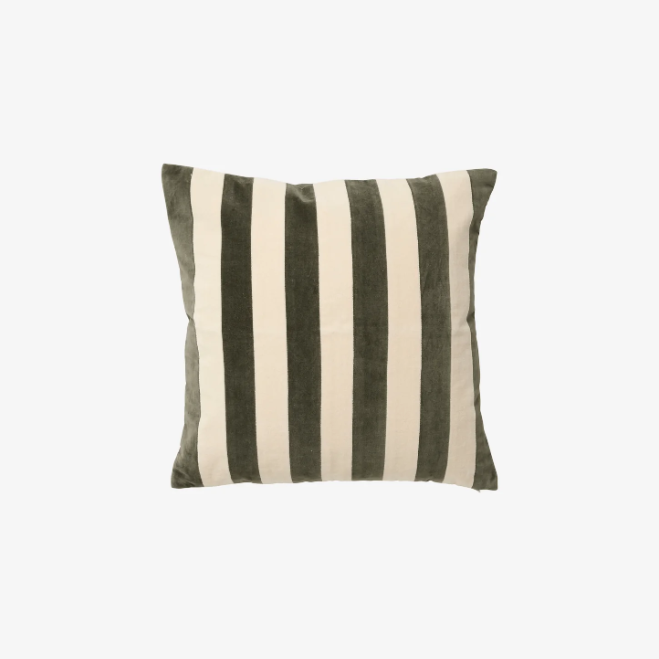 Lena Green Stripe Cushion