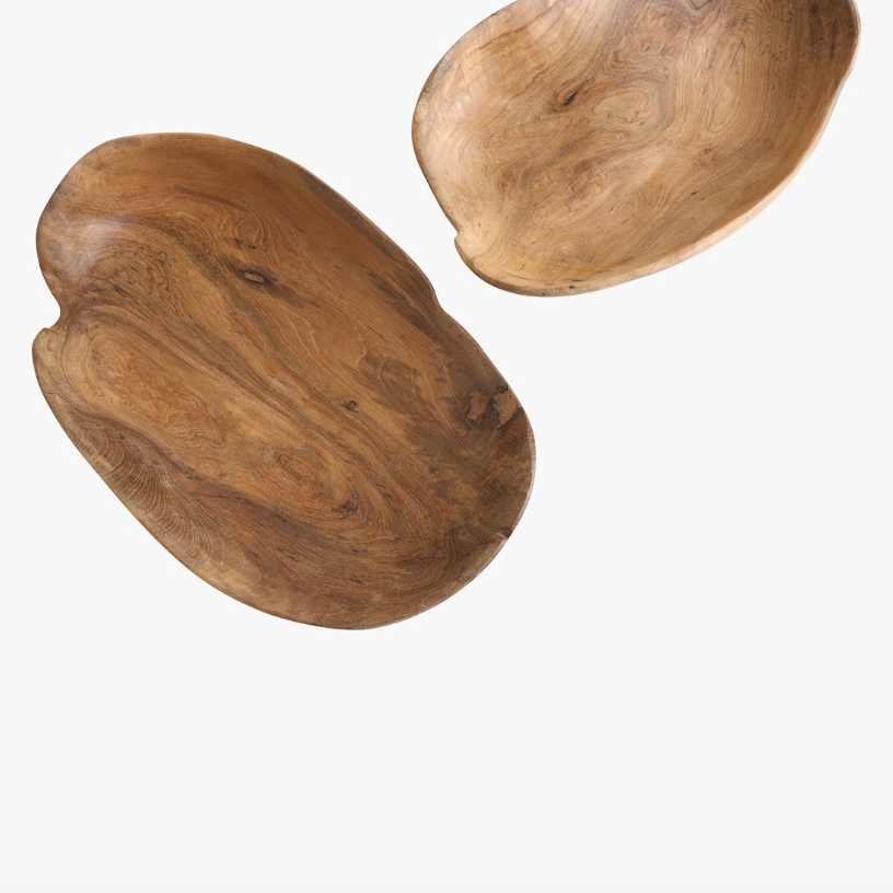 Natural Teak Bowl - Design Vintage