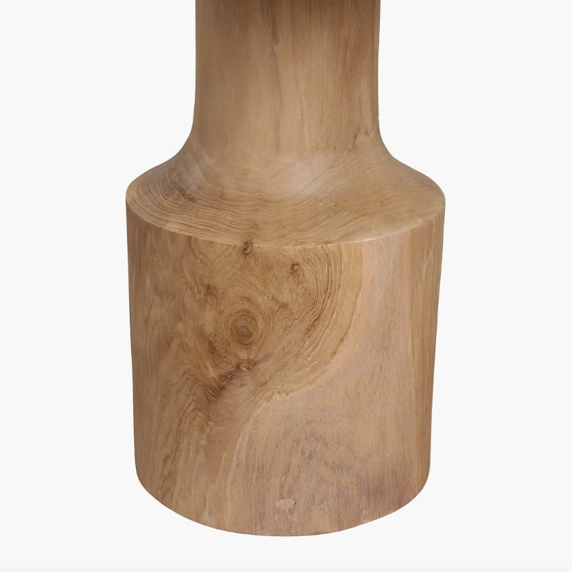 Teak Pedestal Side Table - Design Vintage