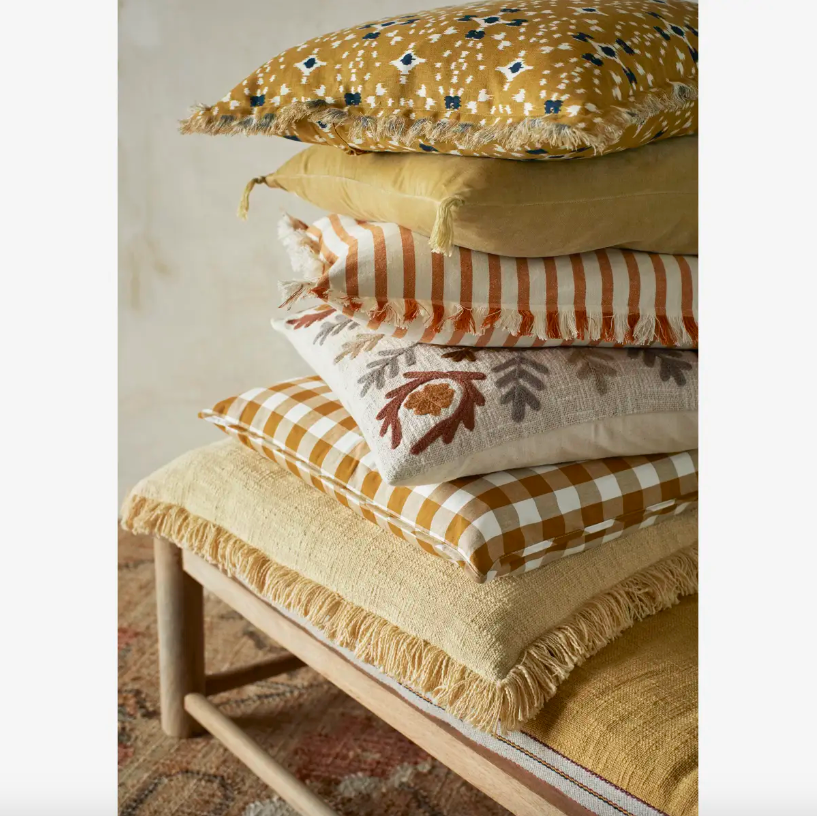 Sani Embroidered Cushion - Design Vintage