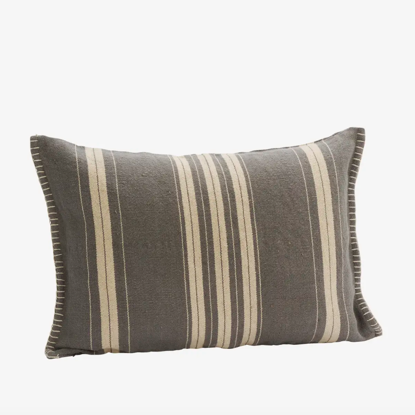 Folke Grey Stripe Cushion - Design Vintage