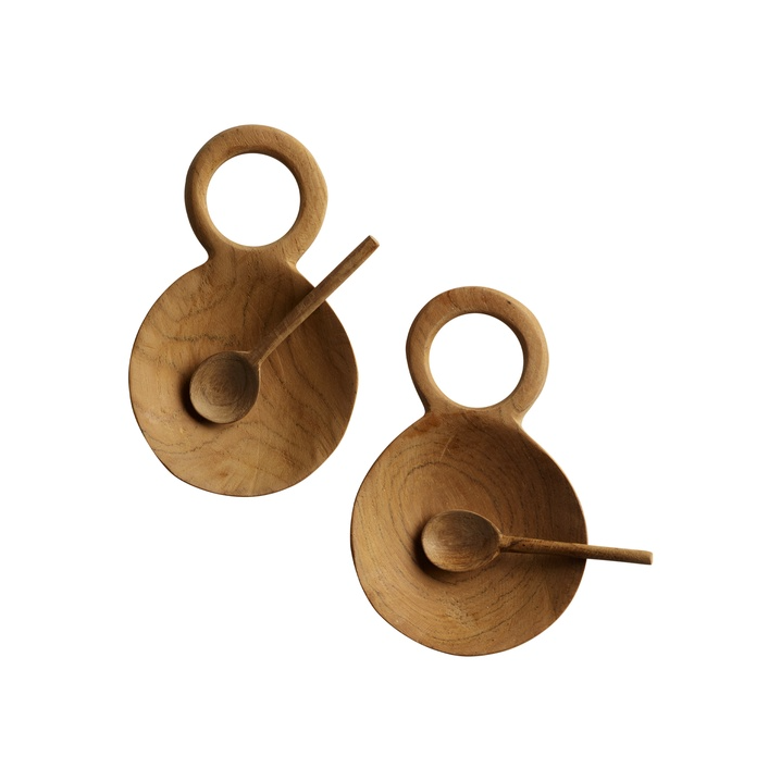 Citra Teak Salt Dish - Design Vintage