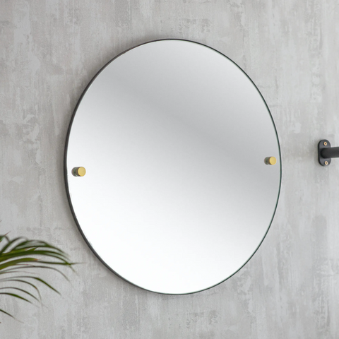 Black Steel Bathroom Mirror