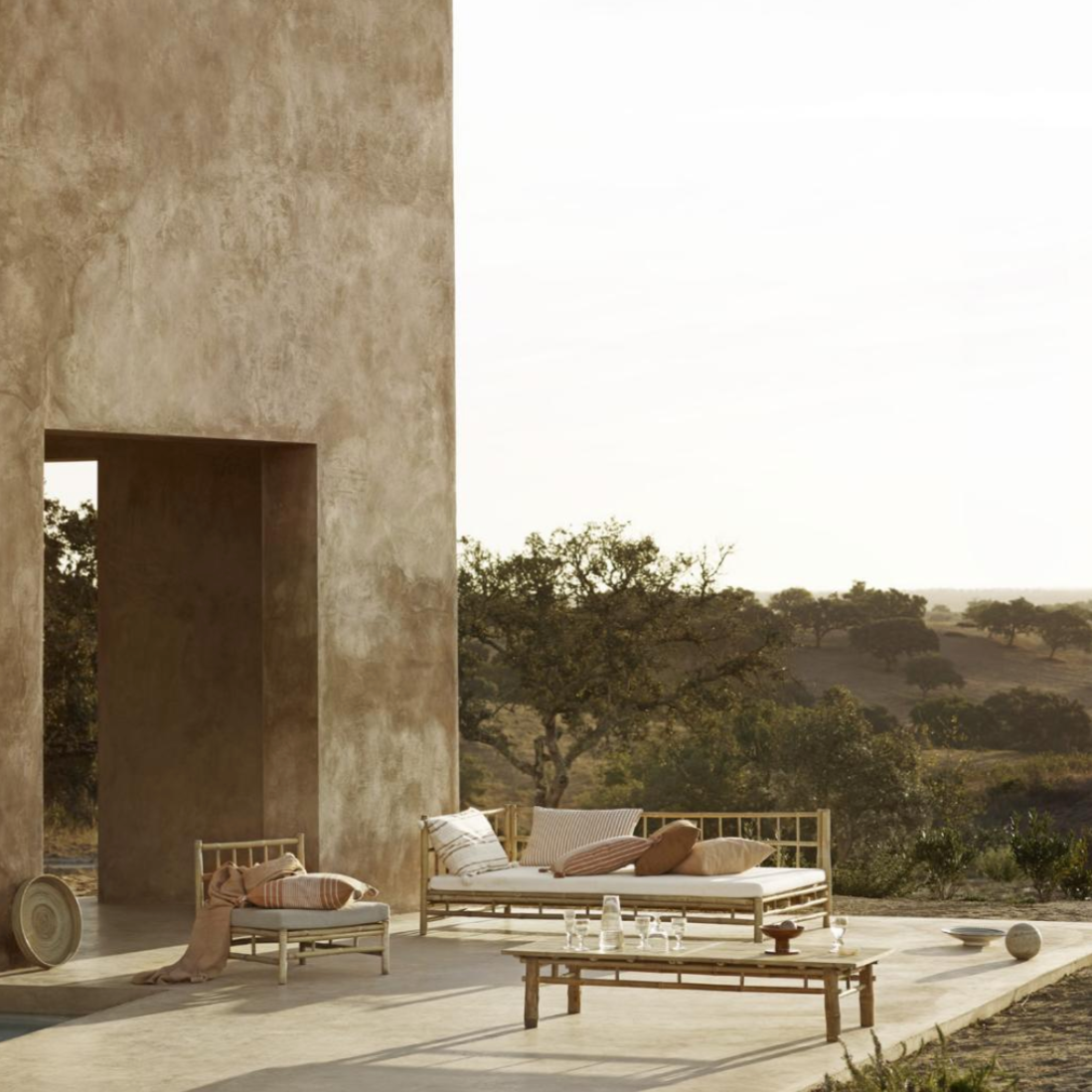 Bamboo Day Bed Left Sided - Design Vintage