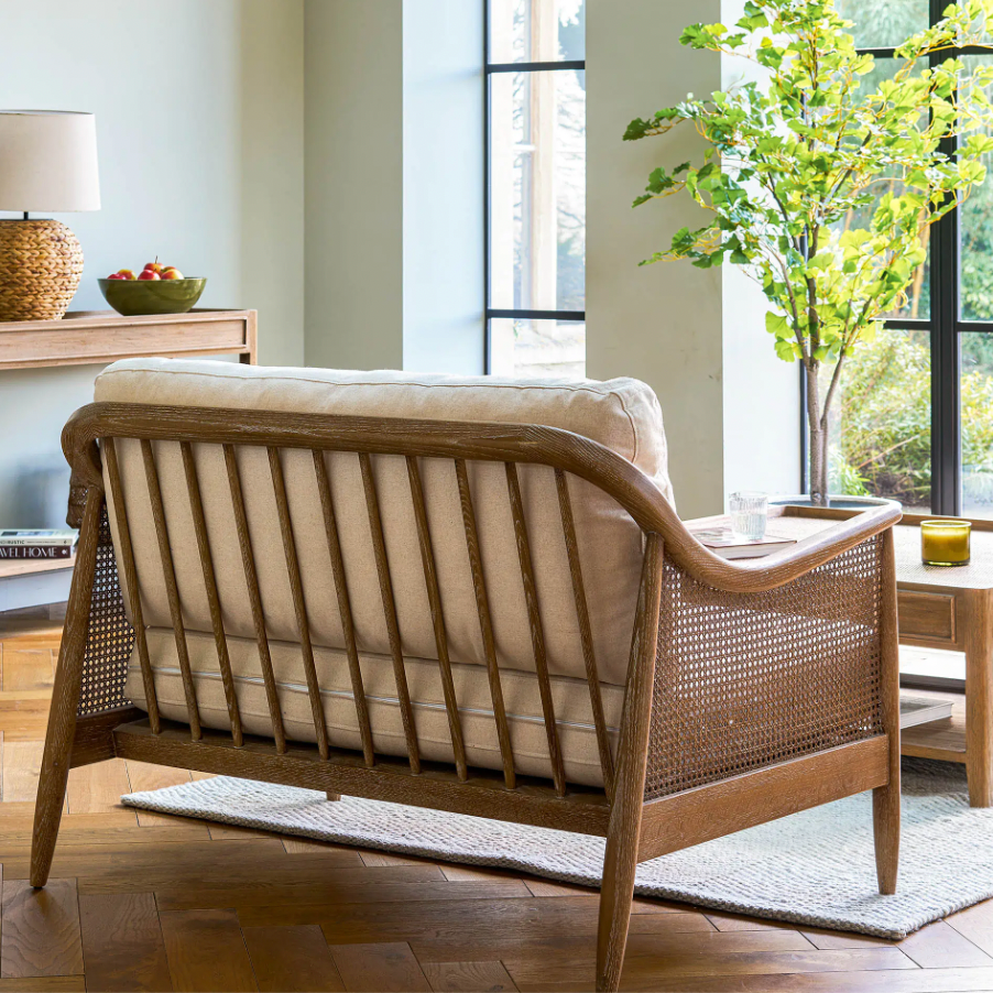 Natural Rattan Two Seat Sofa