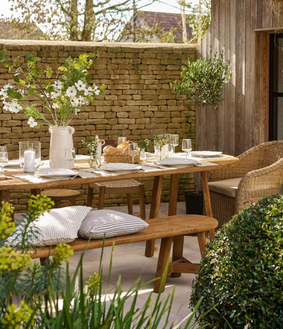 Reclaimed Teak Oval Bench - Design Vintage