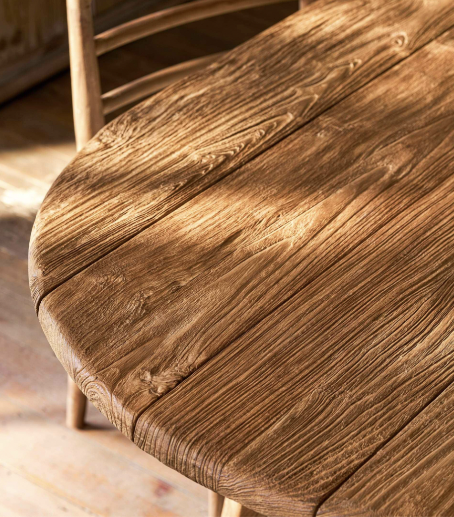 Reclaimed Teak Oval Table