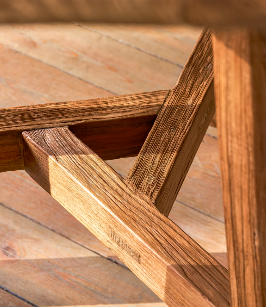 Reclaimed Teak Oval Table