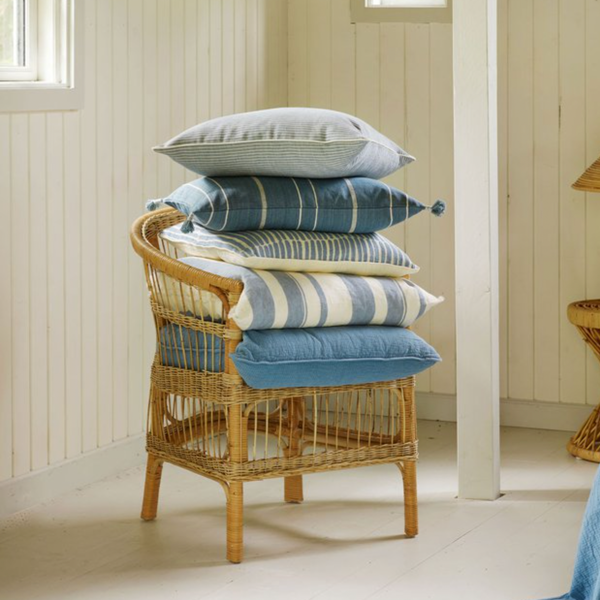 Large Denim Stripe Cushion