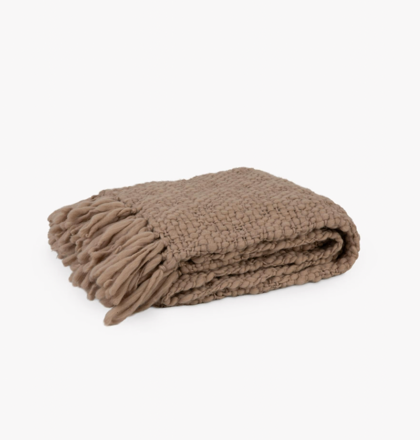 Chunky Knit Wool Throw