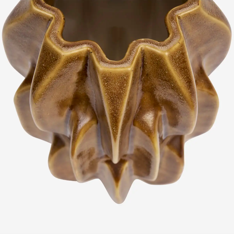 Caramel Sculptural Vase