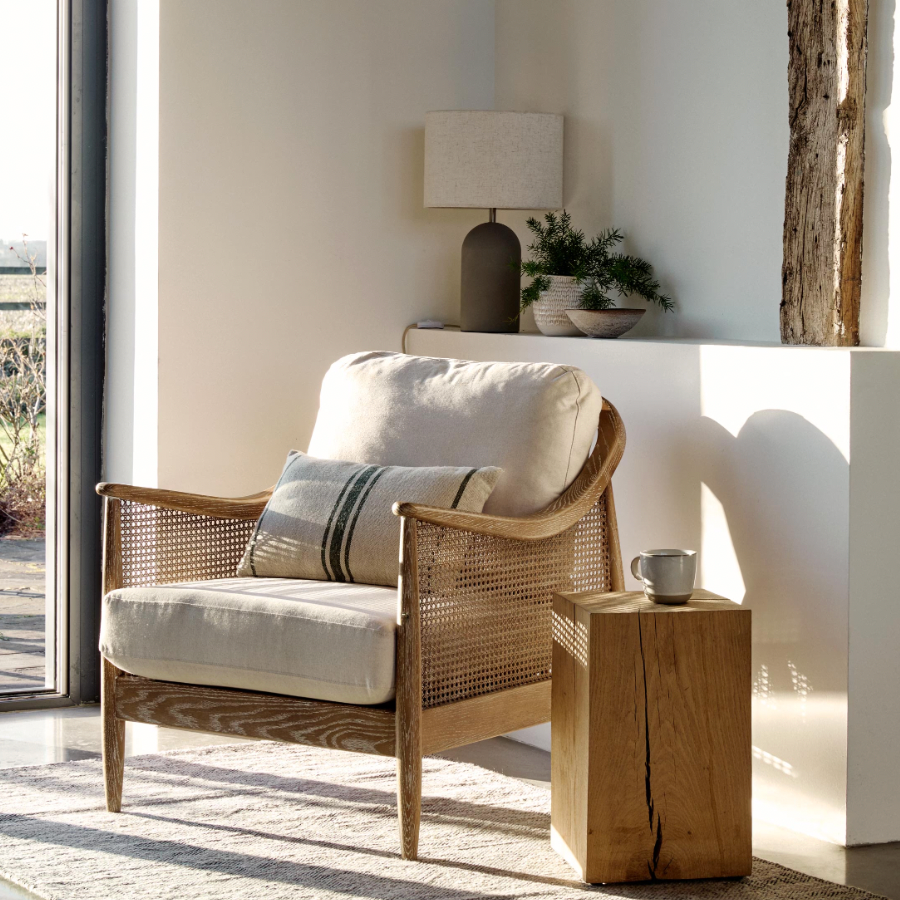 Rattan Chair For Living Room Mid Century Modern Accent Chair