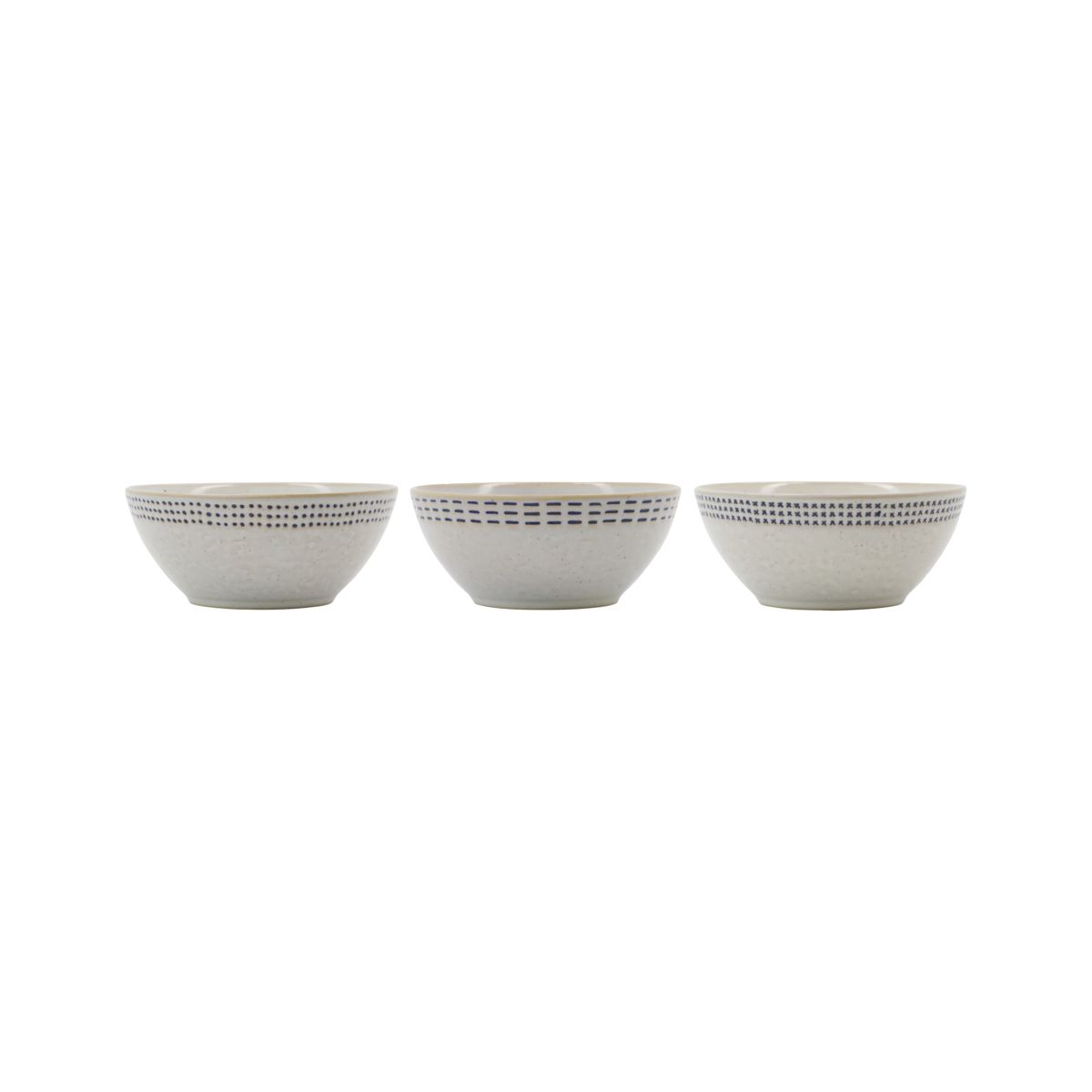 Set of 3 Stoneware Bowls - Design Vintage