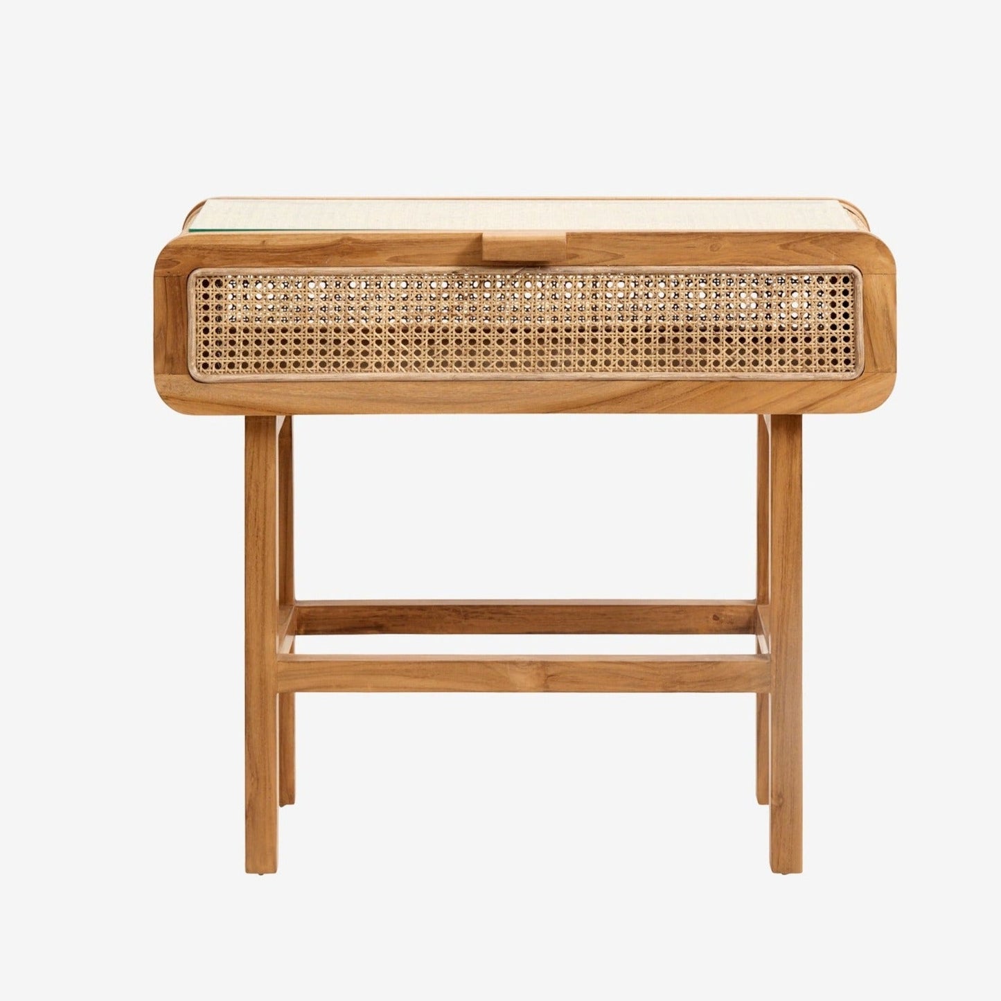 Teak & Cane Console - Design Vintage