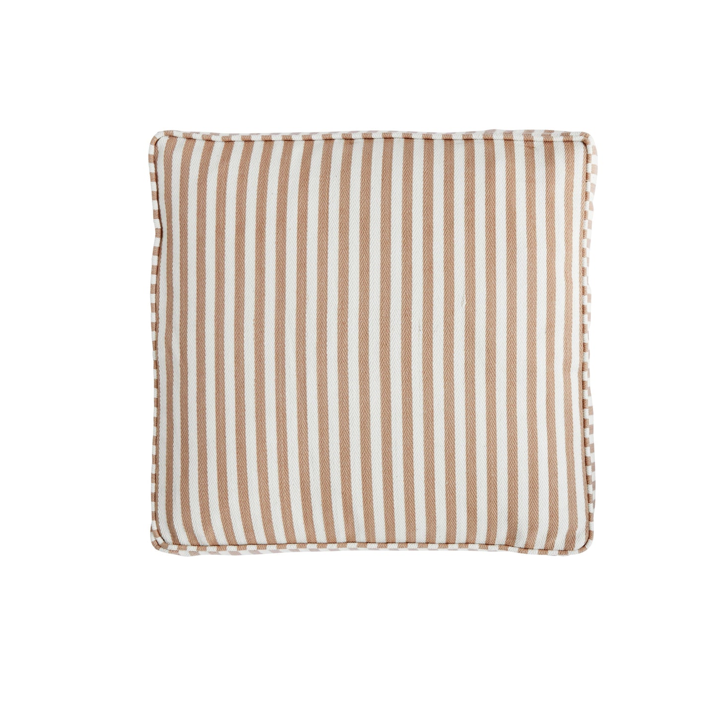 Calico Striped Box Cushion - Design Vintage