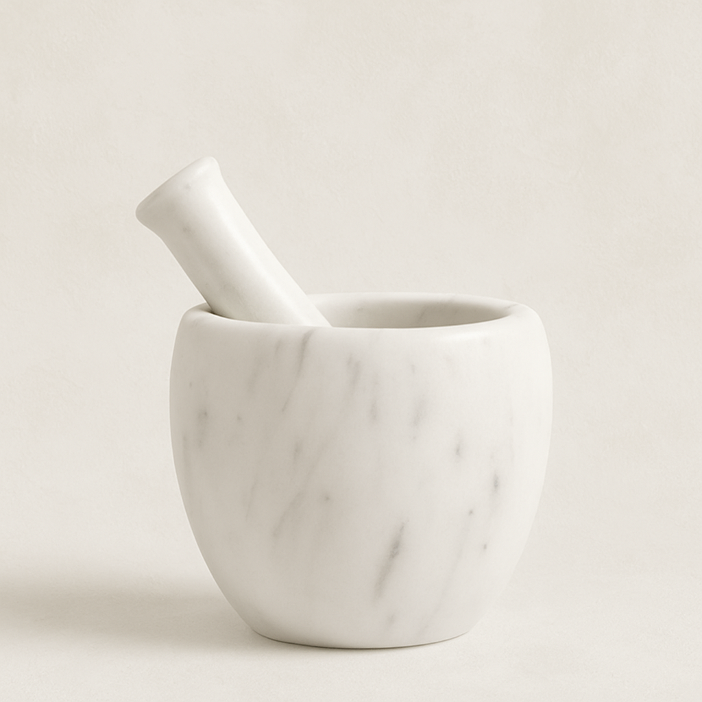 White Marble Pestle and Mortar - Design Vintage