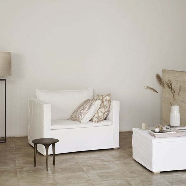 Linen Love Seat - Design Vintage