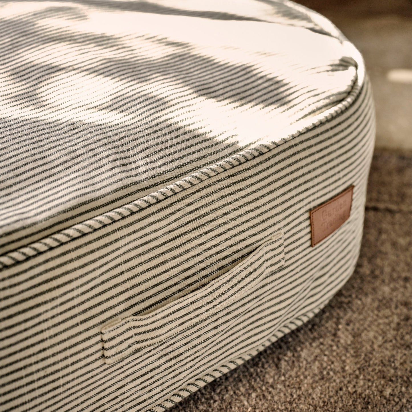 Fern Stripe Dog Cushion