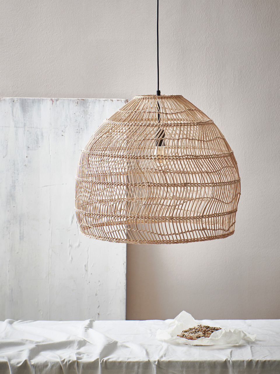 Large Wicker Pendants - Design Vintage