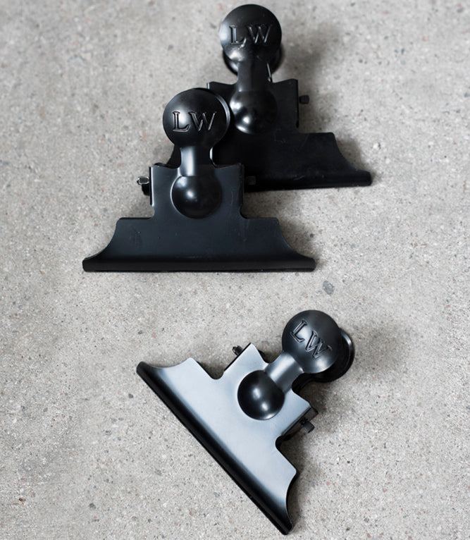 Set of 6 Black Art Clips - Design Vintage