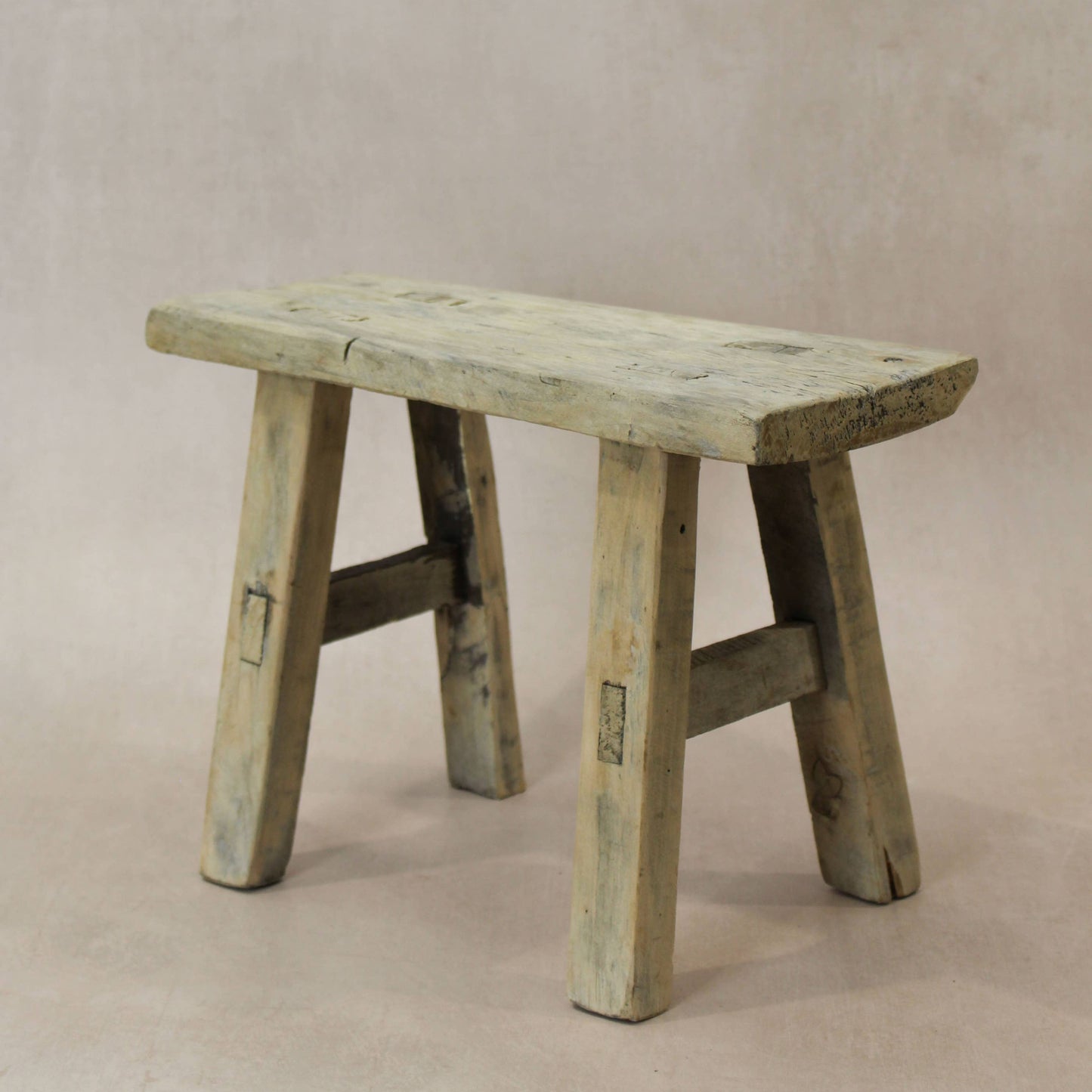 Vintage Elm Small Stool