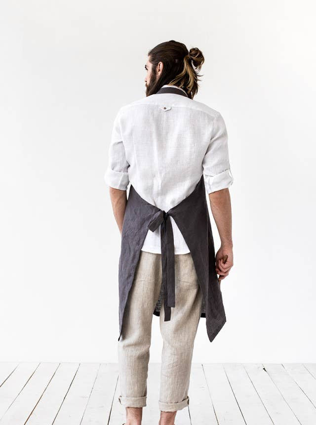 Men's Linen Bib Apron - Design Vintage