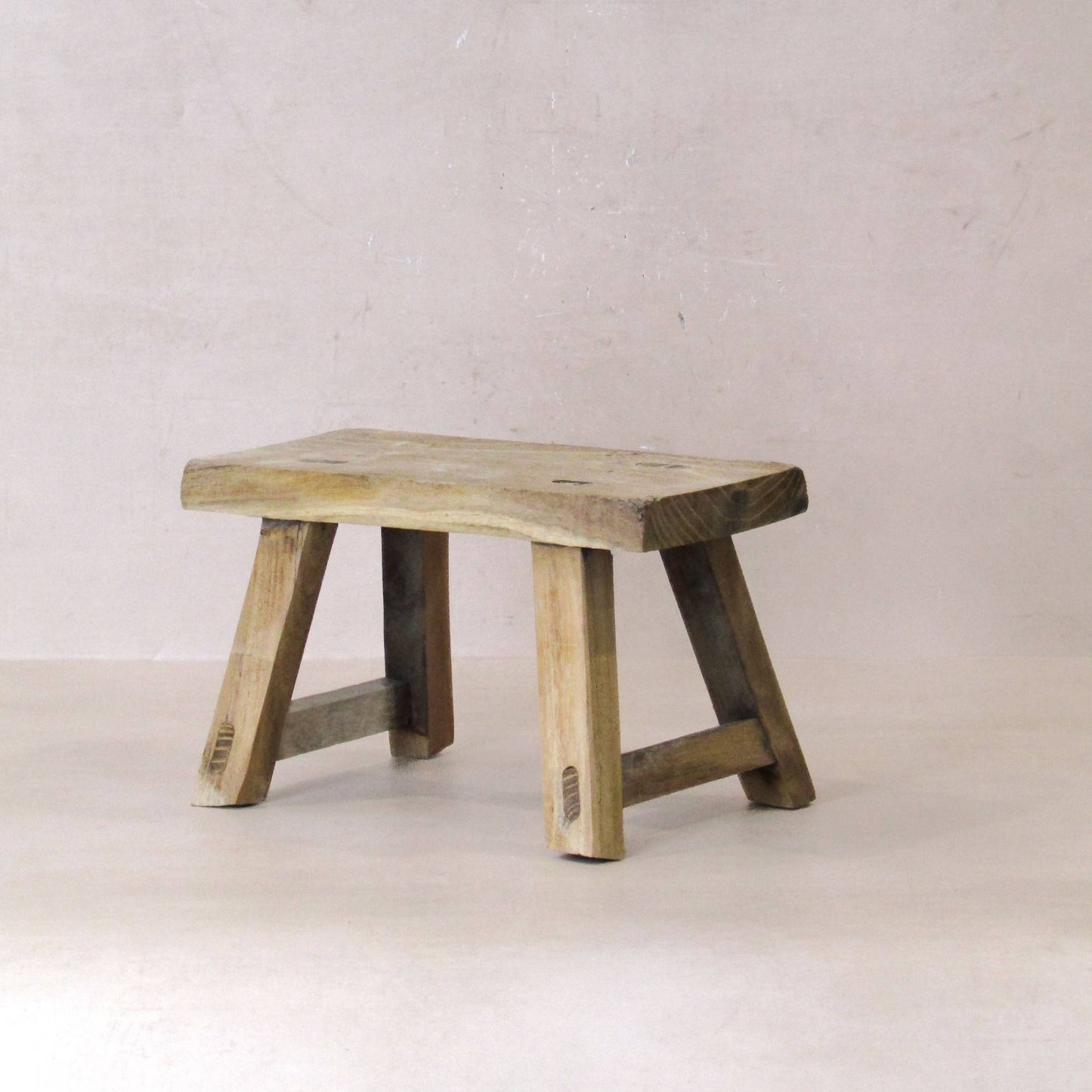 Vintage Elm Small Stool
