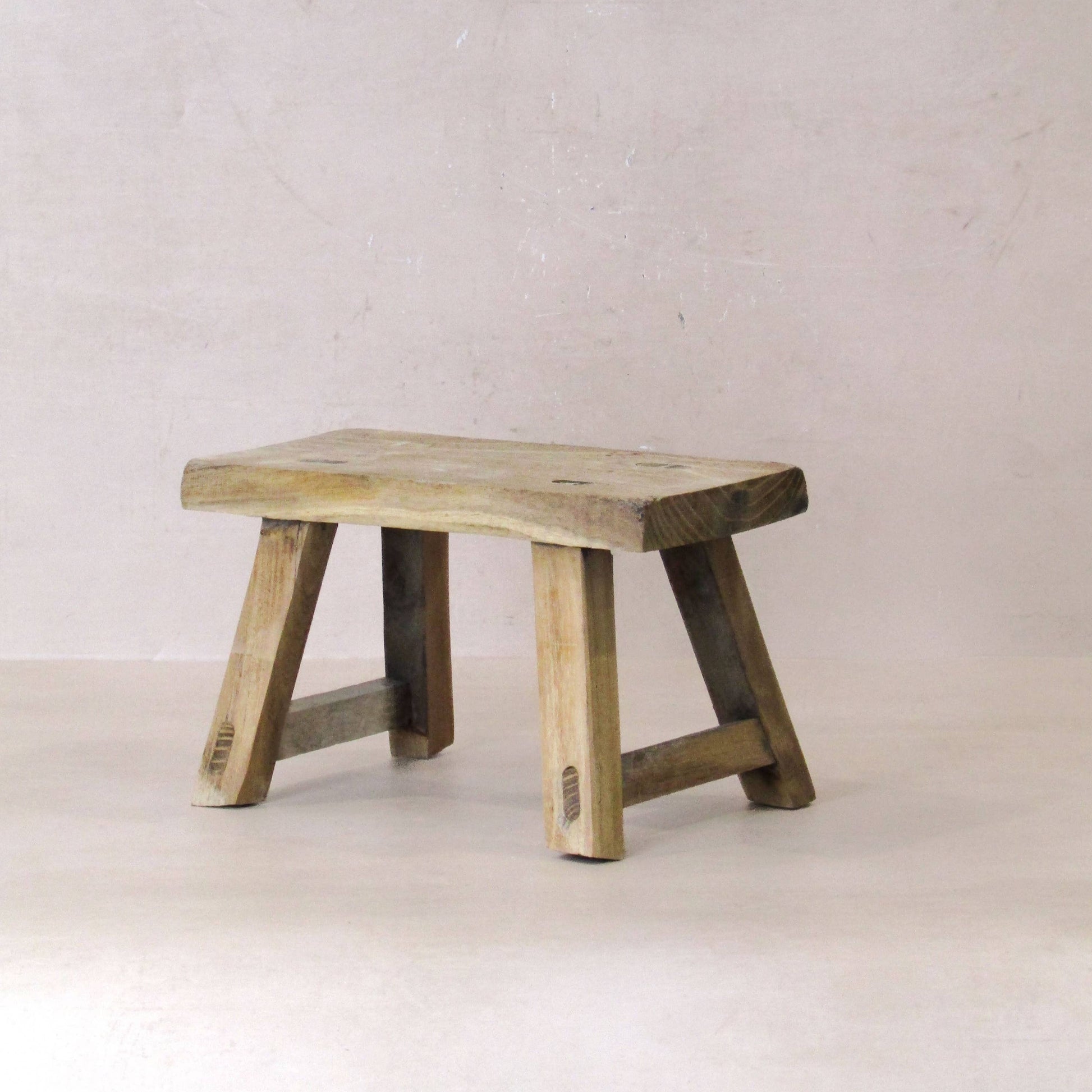 Vintage Elm Small Stool - Design Vintage