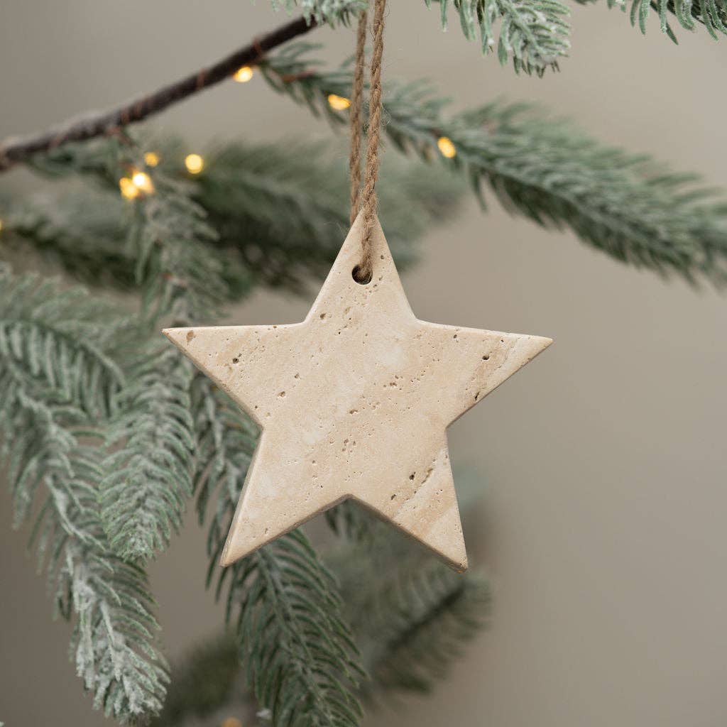 Travertine Stone Hanging Star